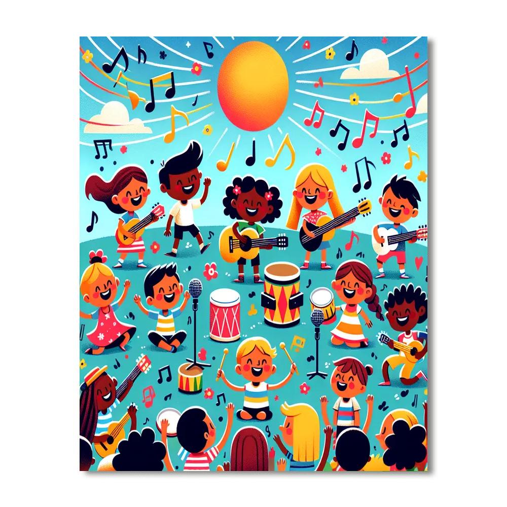Merry Music Makers Paint By Numbers Art