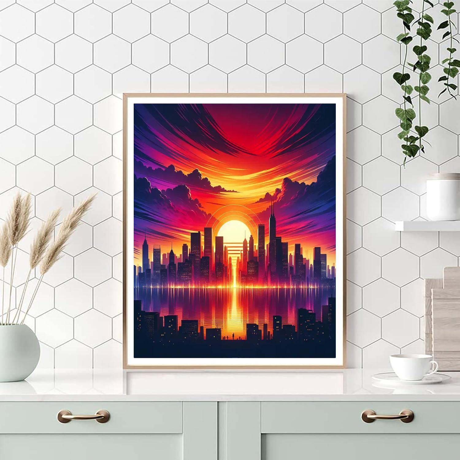 Urban Sunset Boulevard Paint By Numbers Kits