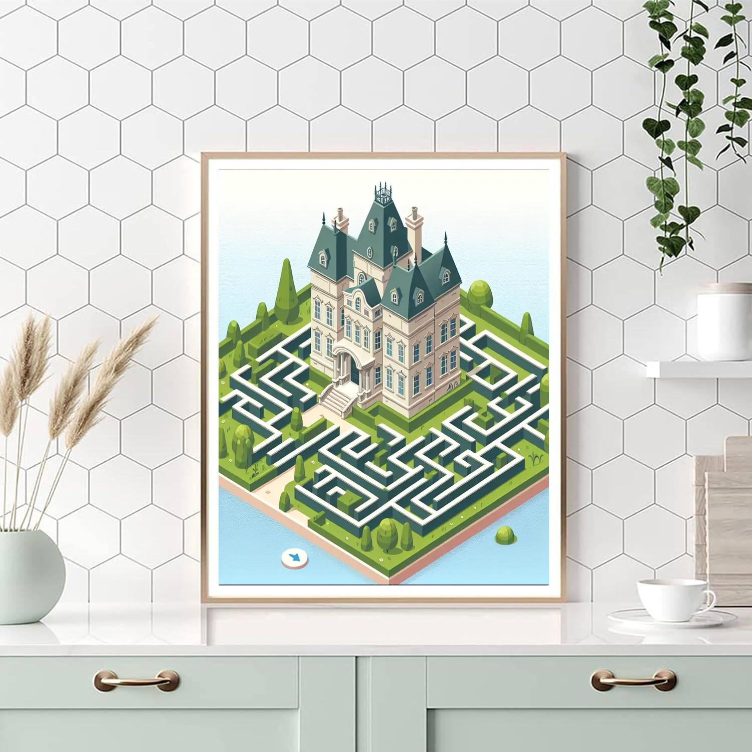 Mysterious Maze Mansion Paint By Numbers Art