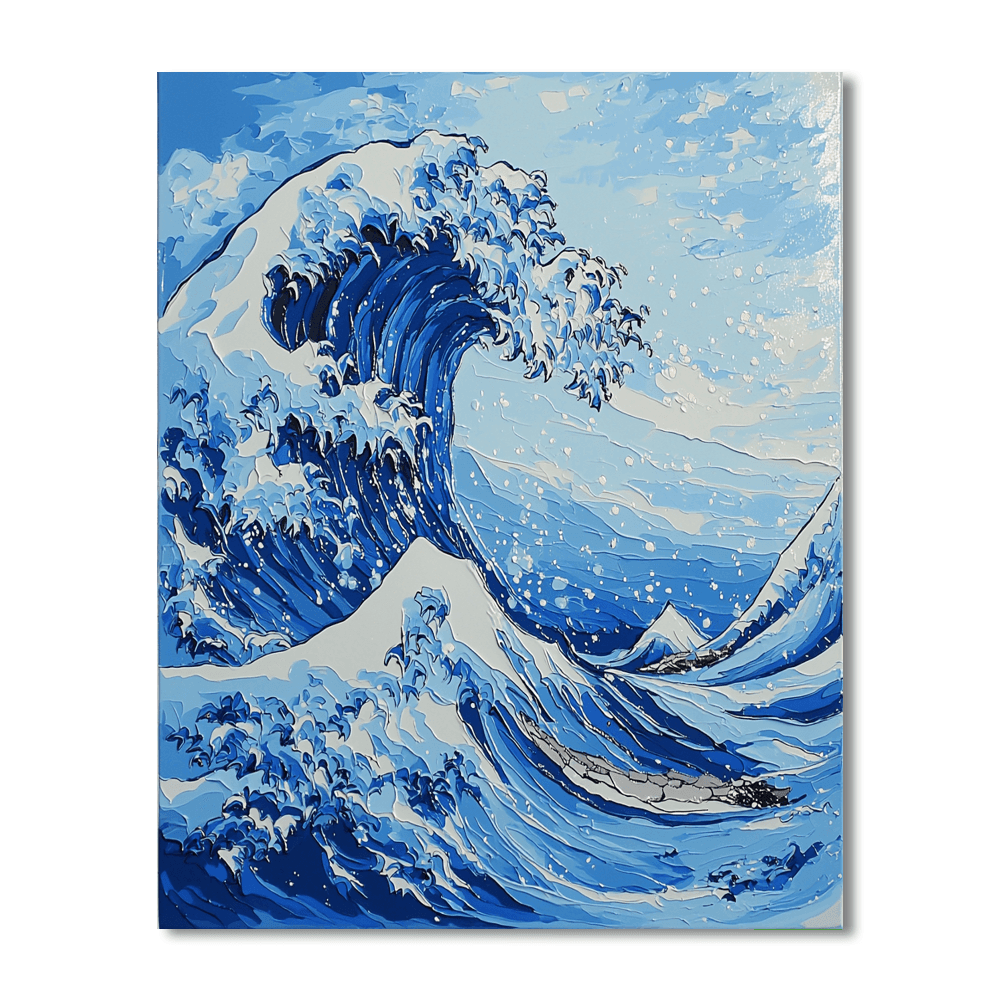 Katsushika Hokusai Inspired Hokusai's Majestic Waves  Painting By Numbers Kit