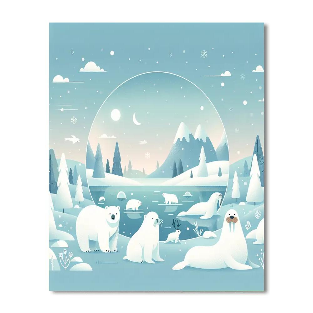 Winter Animal Wonderland Numbered Painting Kits