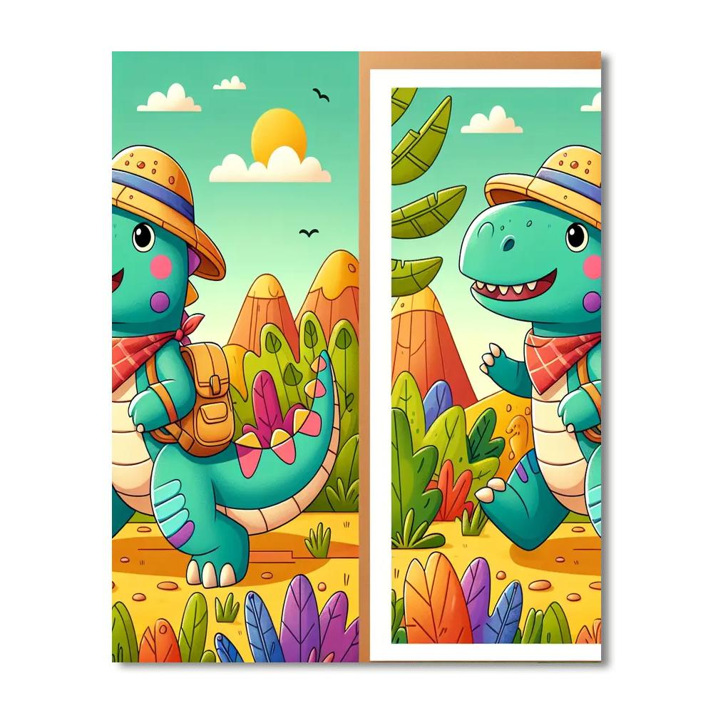 Daring Explorer Dinosaur Numbered Painting Kits