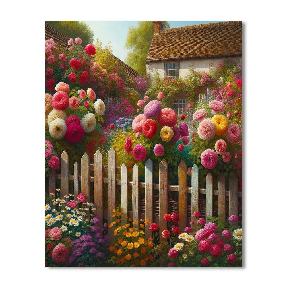 Cottage Garden Tranquility DIY Paint By Numbers