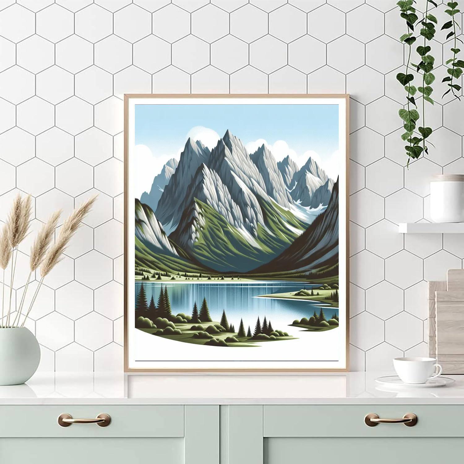 Secluded Mountain Retreat Painting Number Kit