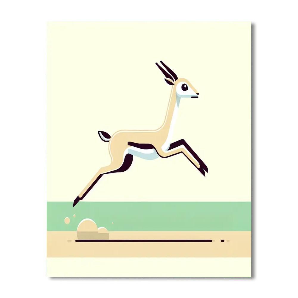 Glorious Gazelle Number Painting