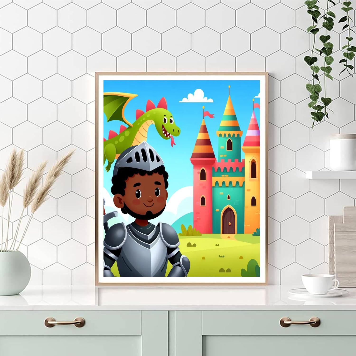 Epic Castle Battle Paint By Numbers Art