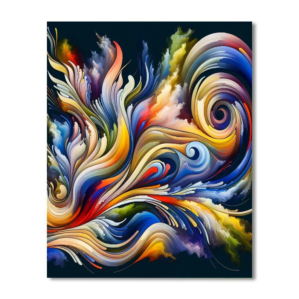 Abstract Nature Symphony Painting Number Kit