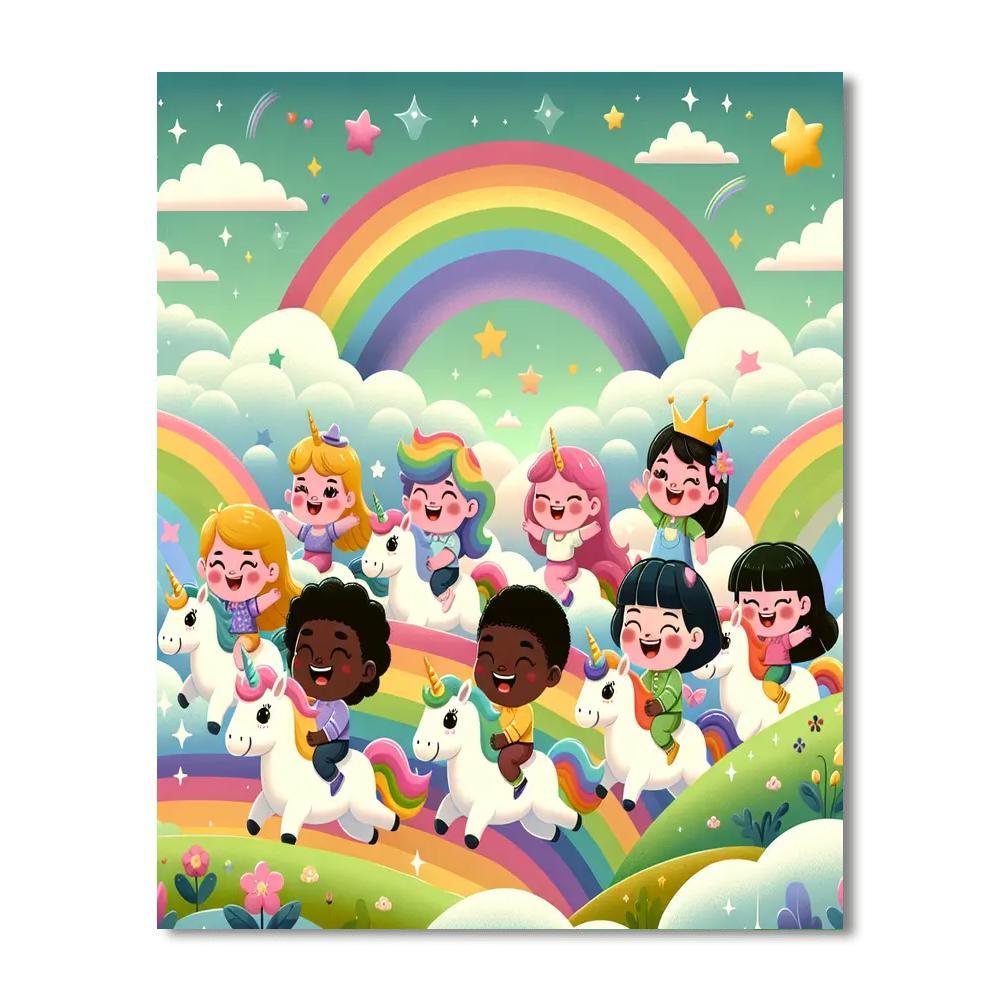 Rainbow Unicorn Quest Paint By Number