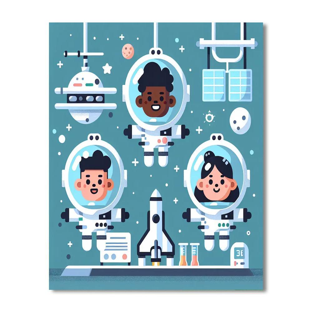 Space Station Excursion Numbered Painting Kits