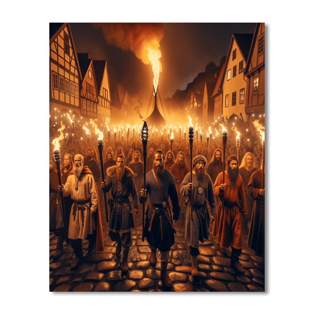 Up Helly Aa - Shetland, Scotland Paint By Numbers Art