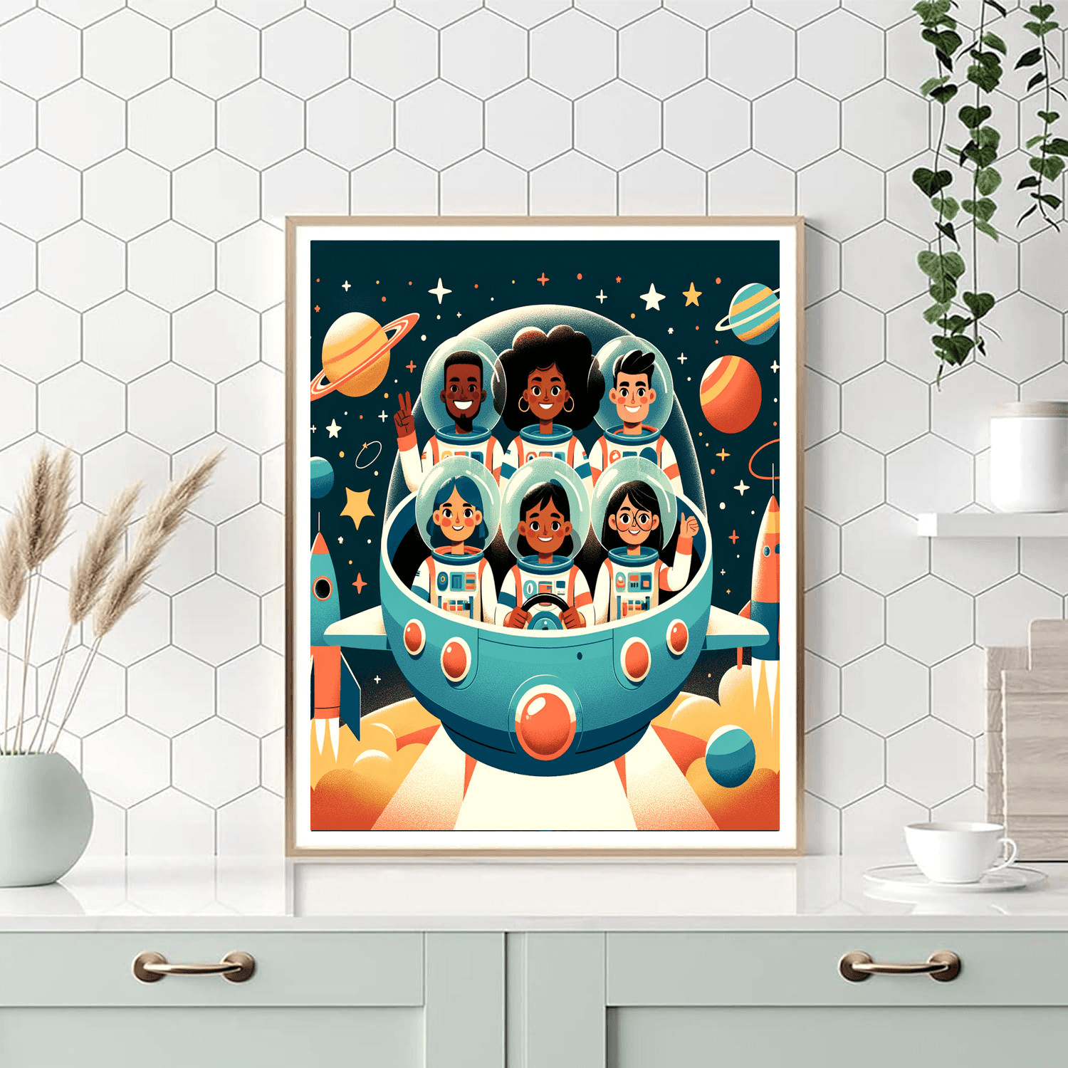 Space Adventure Crew Paint By Number