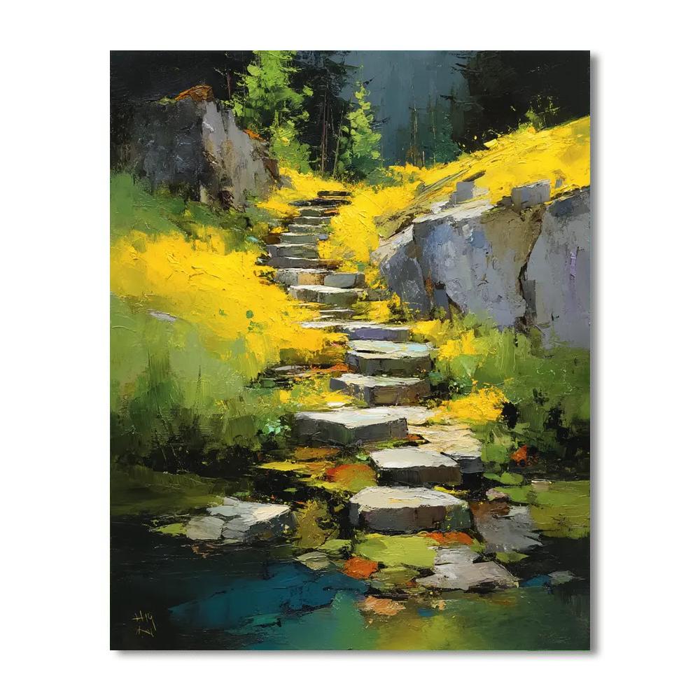 Sunny Day Stroll Number Painting