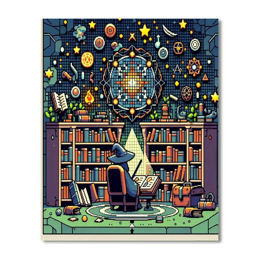 Wizard's Secret Library Paint By Number