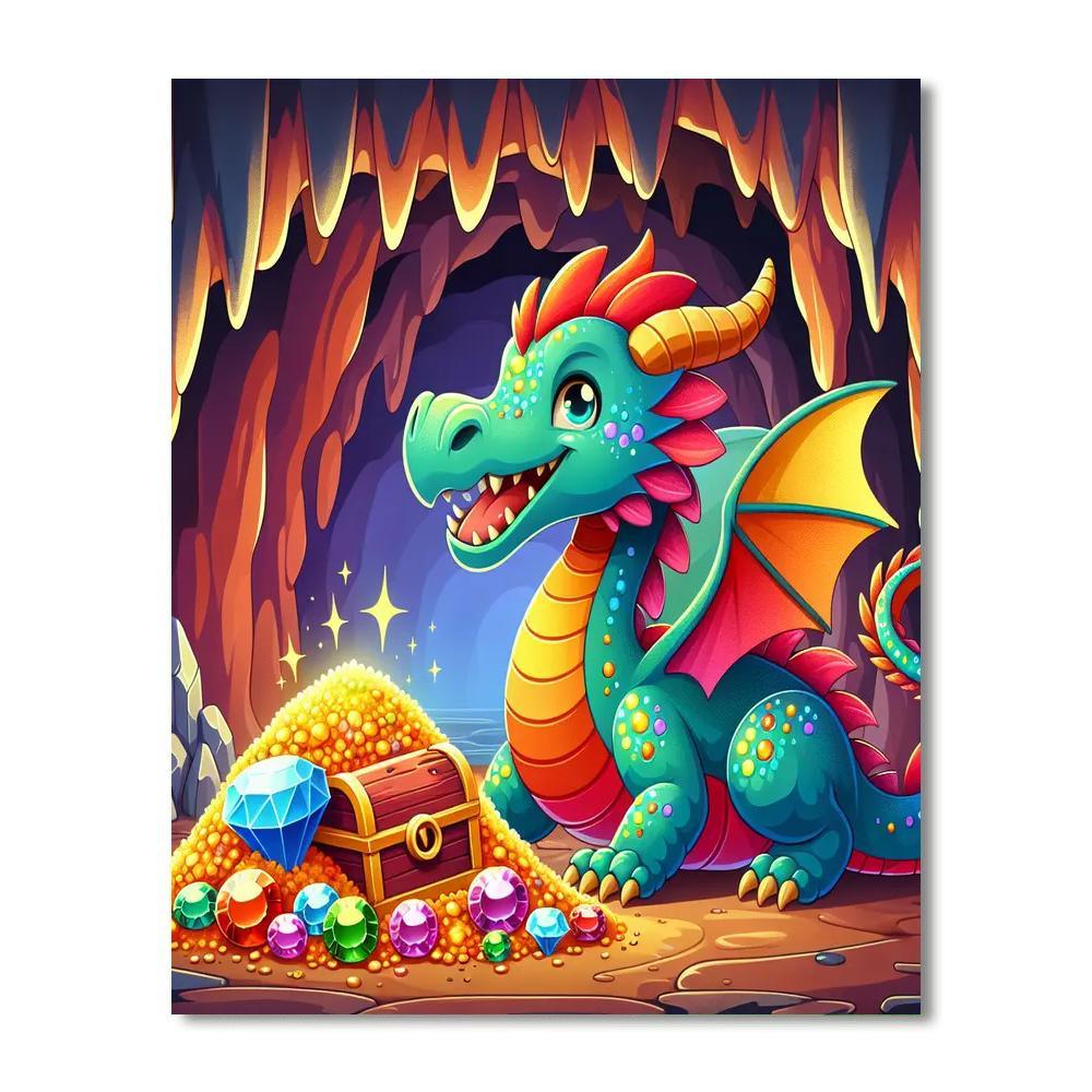 Mystical Dragon's Cave Painting By Numbers Kit