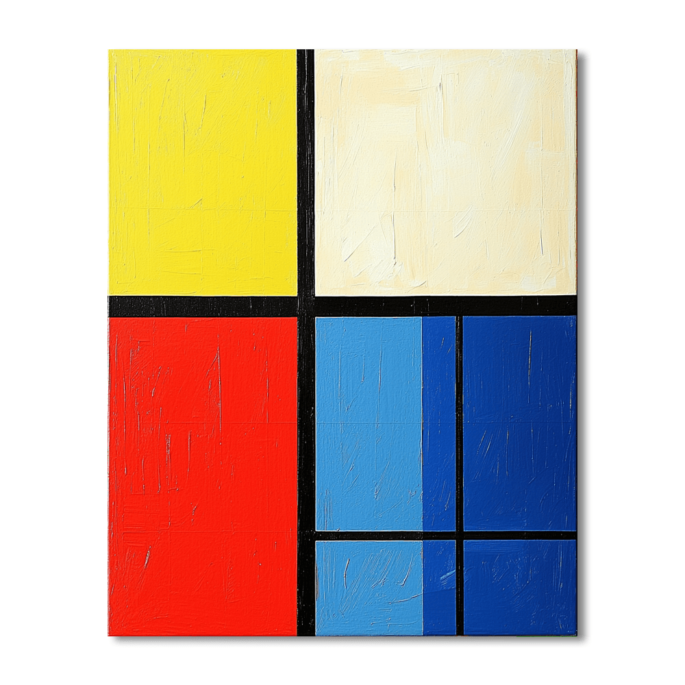 Mondrian Inspired Modern Geometrics  Numbered Painting Kits