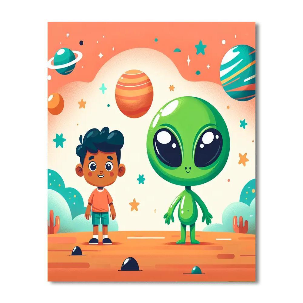 Silly Alien Encounter Paint By Number
