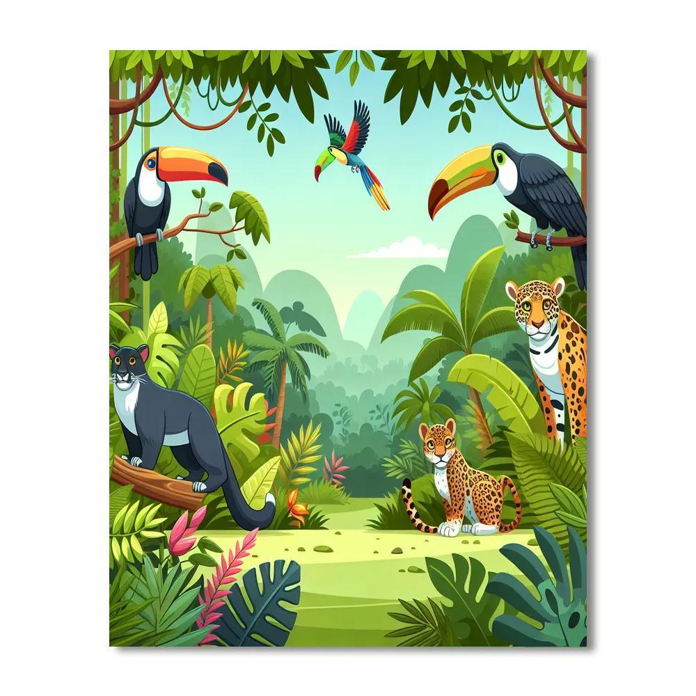 Rainforest Magic Painting By Numbers Kit