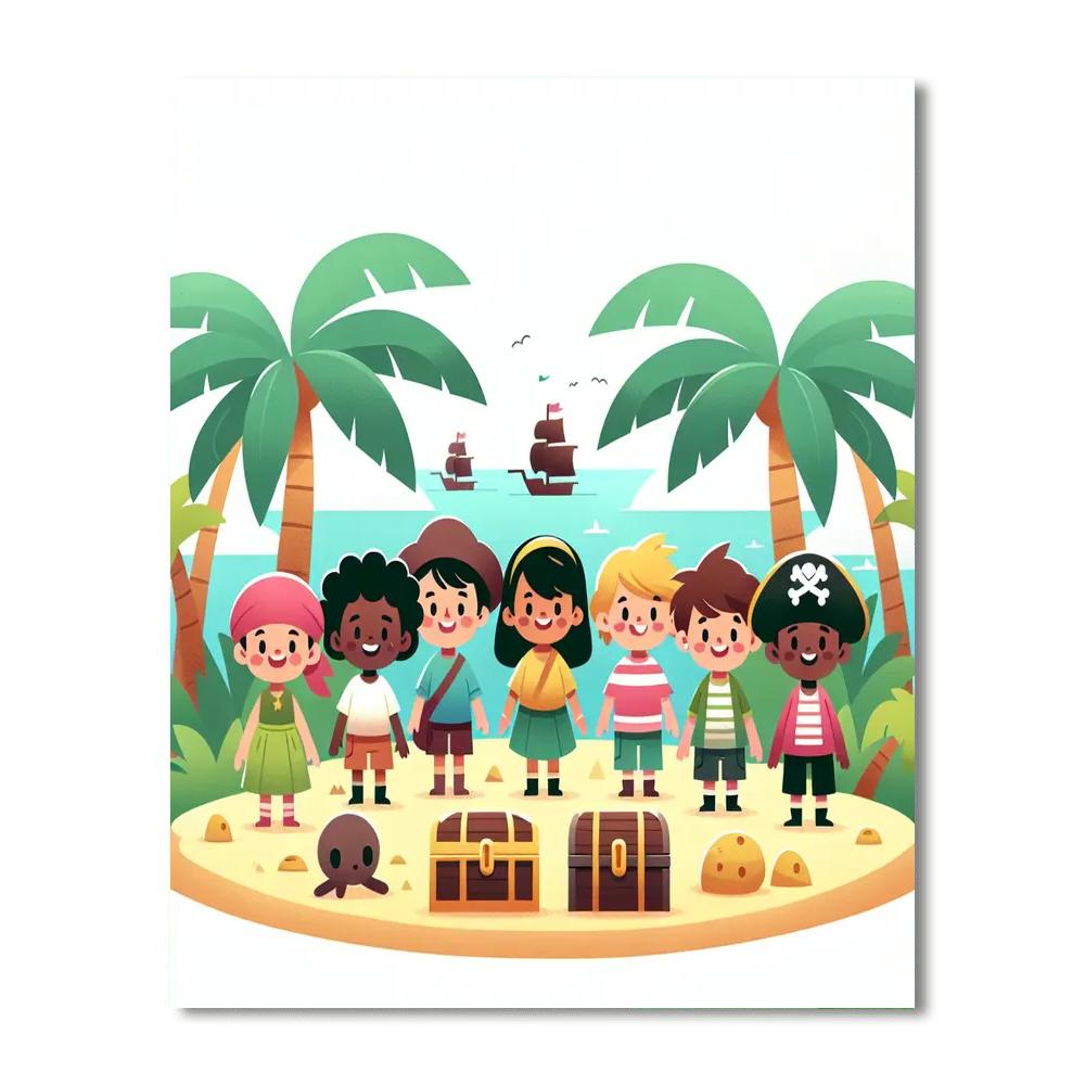 Tropical Treasure Trail Paint By Color
