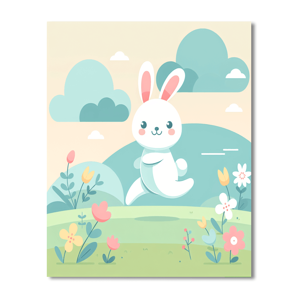 Fluffy Bunny Meadows DIY Paint By Numbers