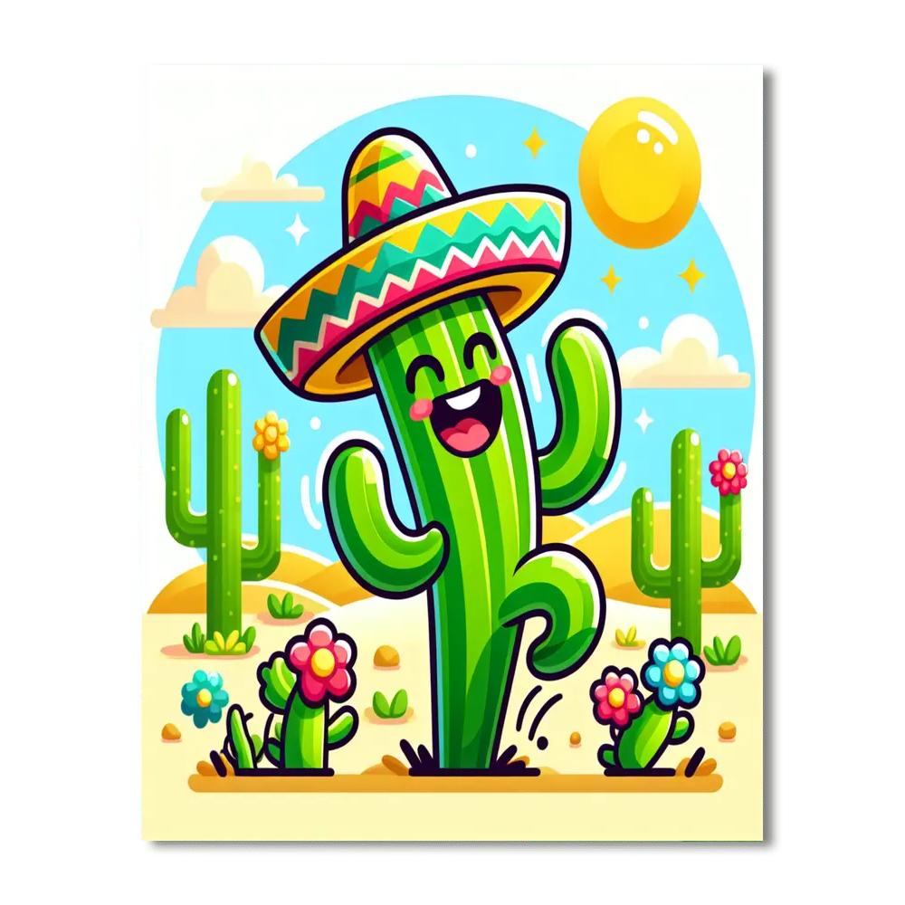 Dancing Cactus Paint By Numbers Kits