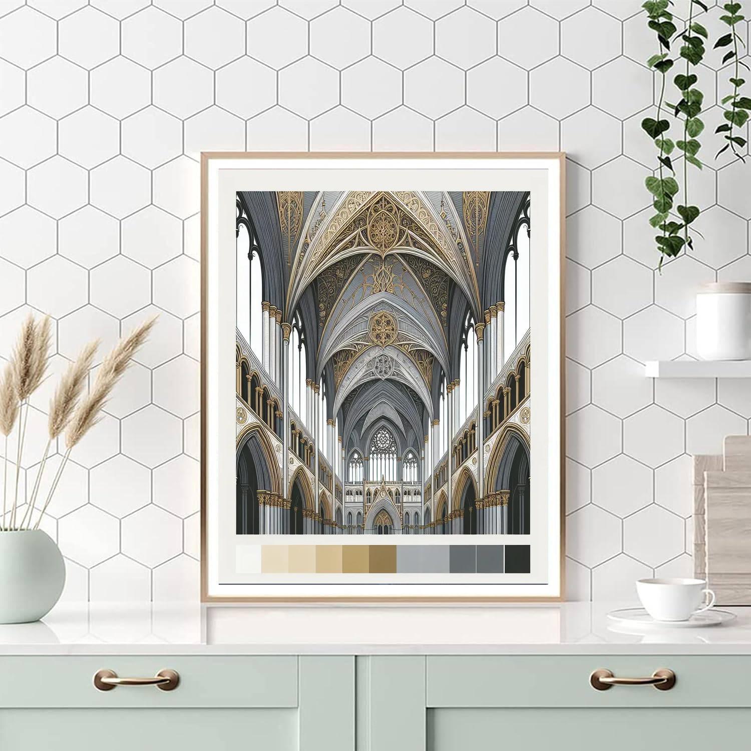 Gothic Cathedral Elegance Painting By Numbers Kit