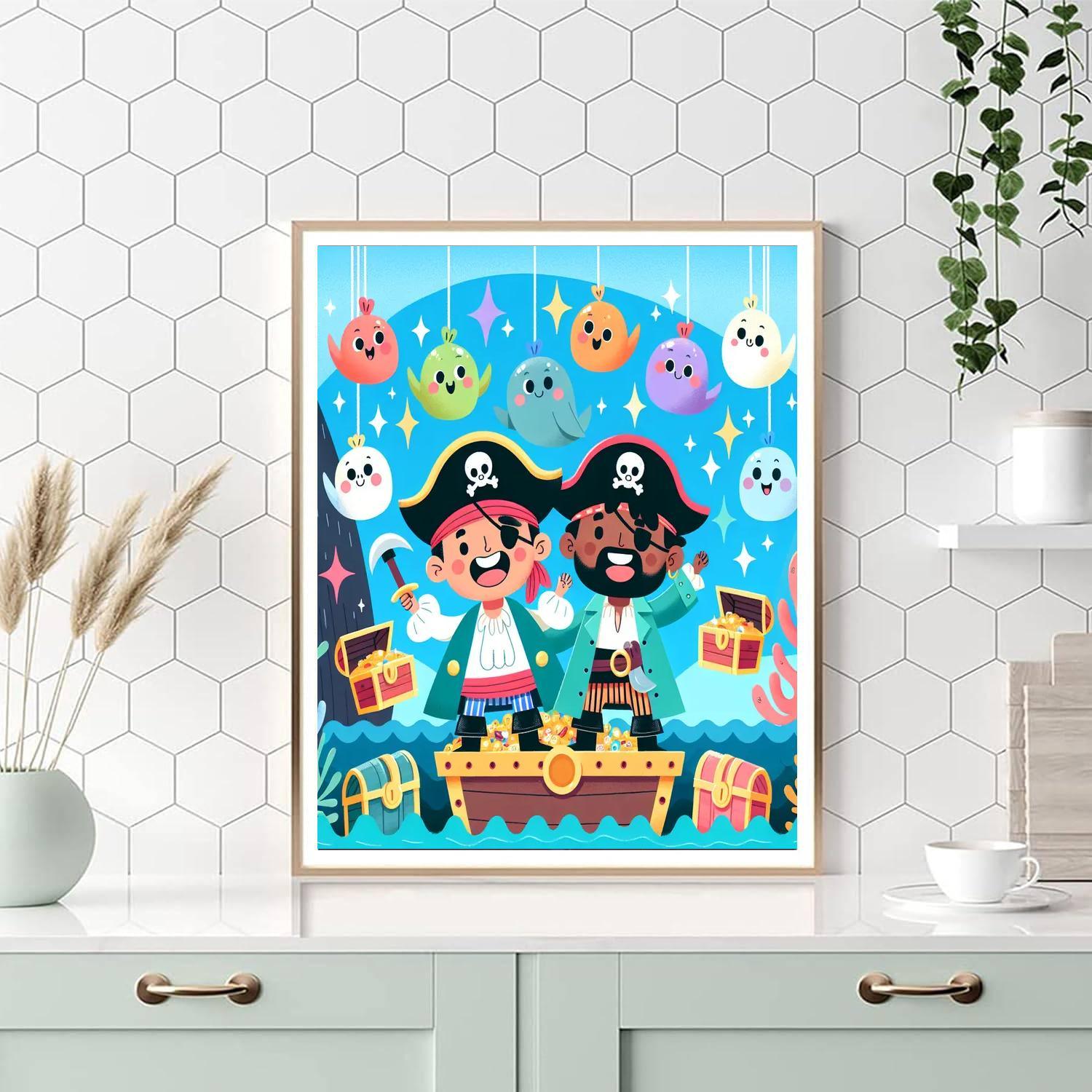 Jolly Pirate Adventure DIY Paint By Numbers