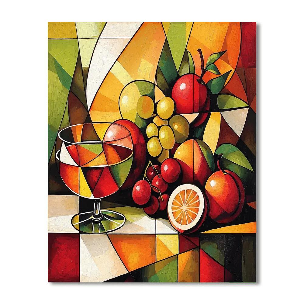 Pablo Picasso Inspired Fruits In Cubism  Paint By Numbers Kits