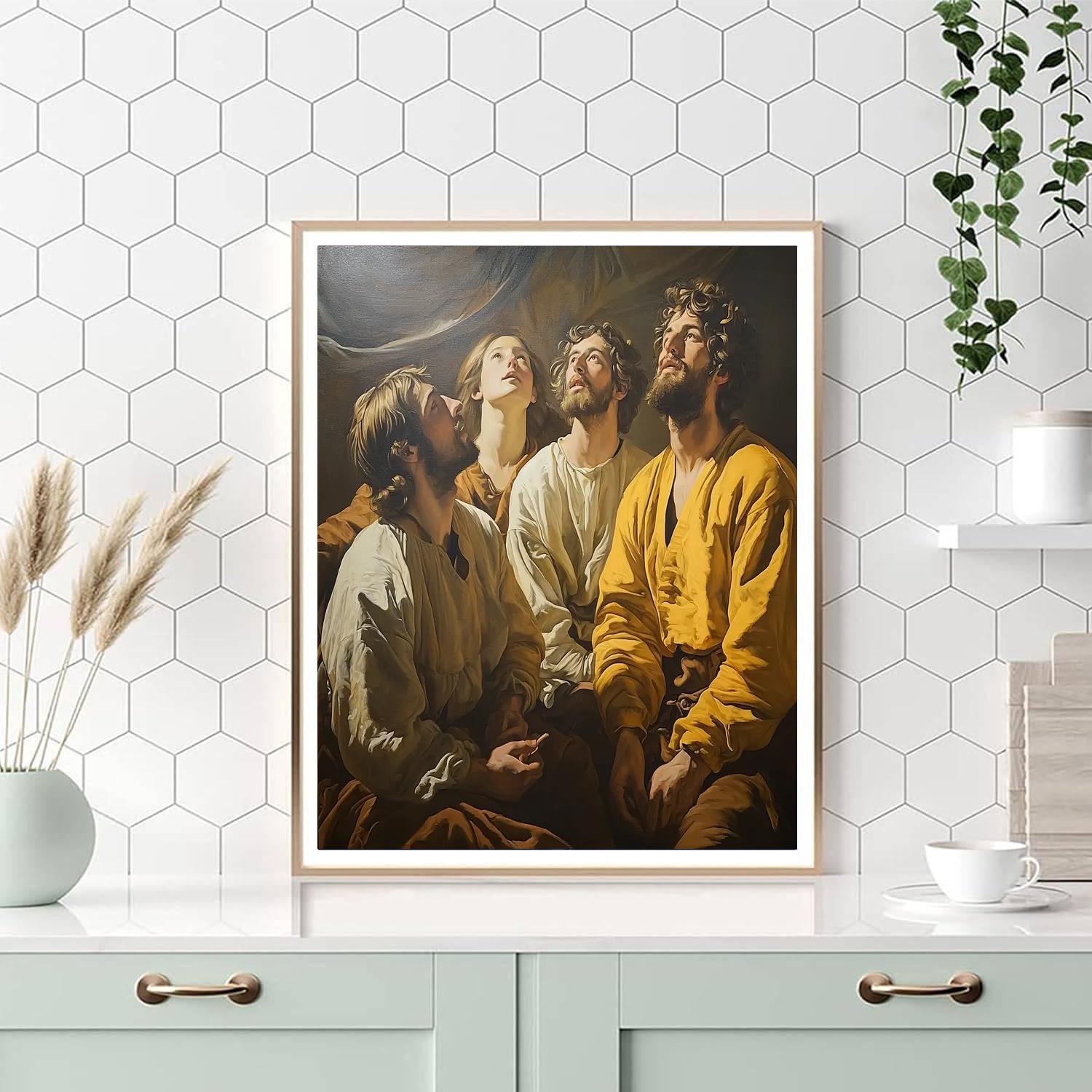 Caravaggio Inspired Light's Embrace  Paint By Numbers Kits