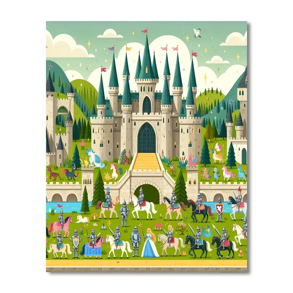 Friendly Fairy Tale Kingdom Painting Number Kit