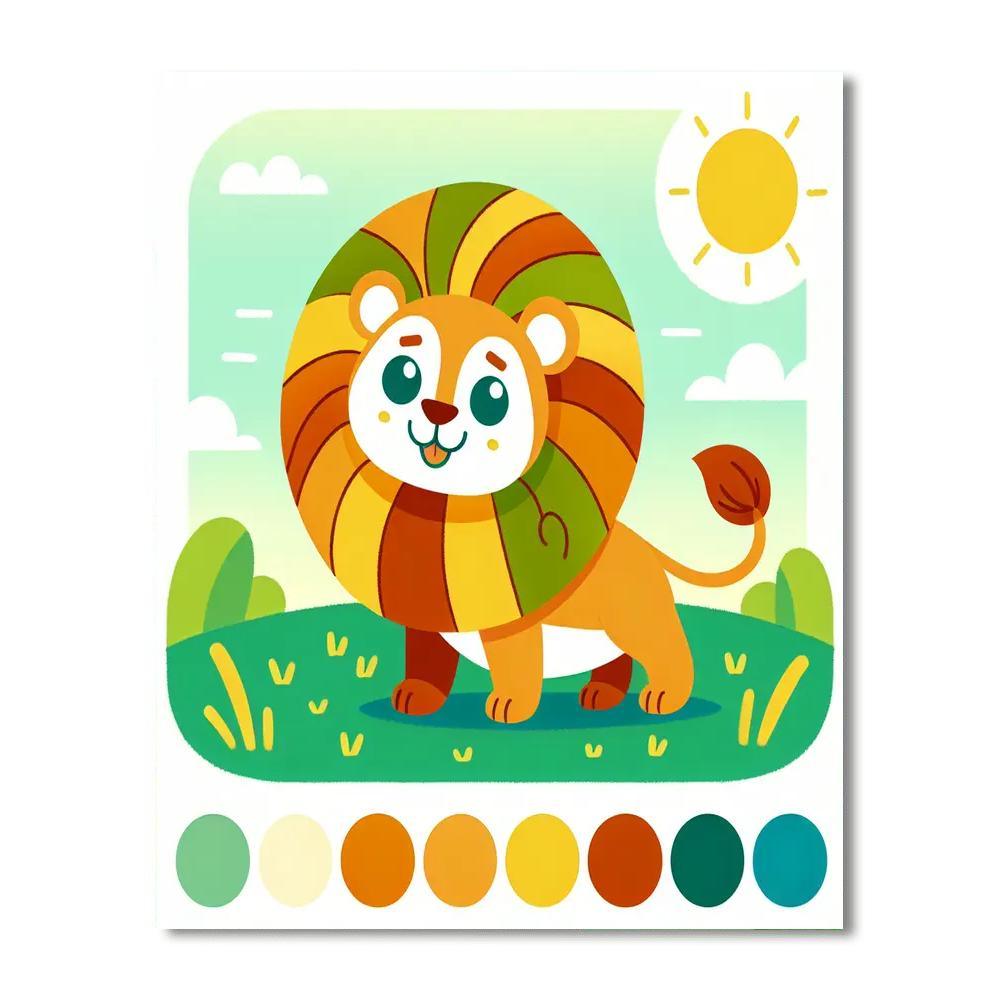 Charming Lion Paint By Numbers Kits