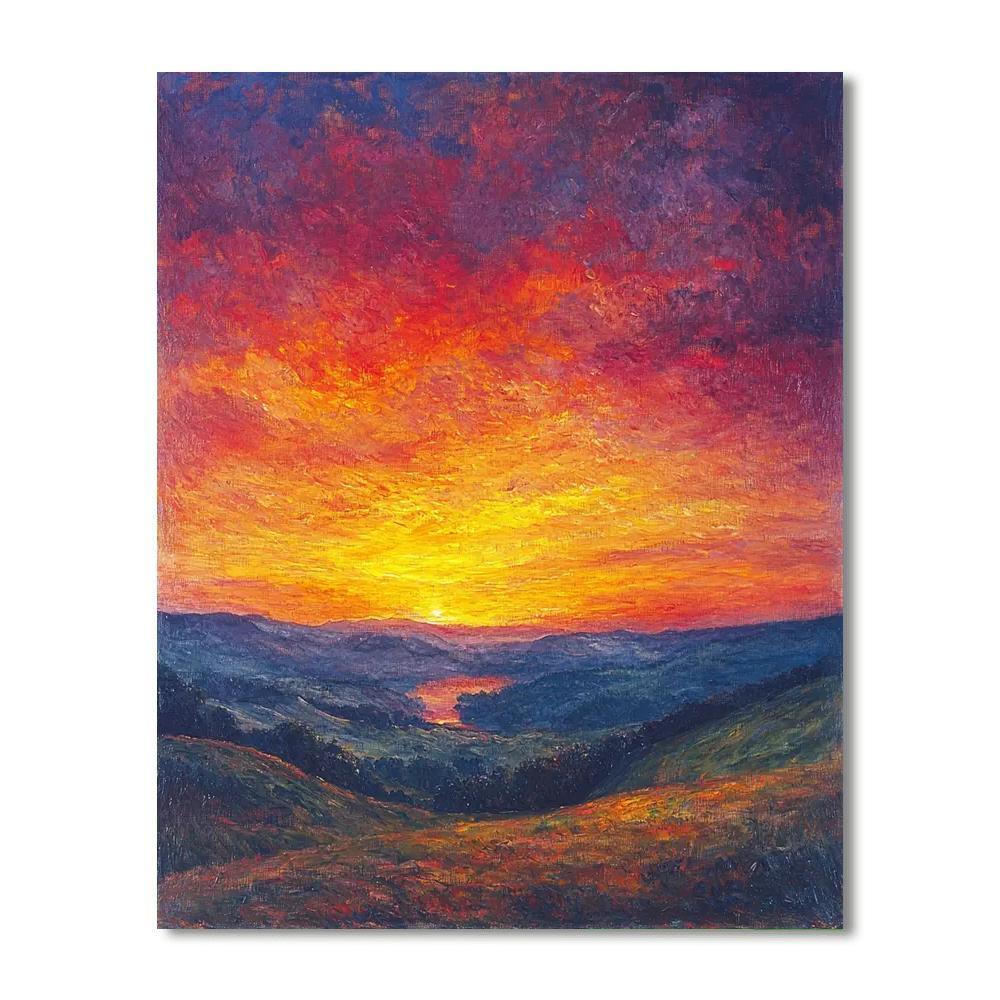 J.M.W. Turner Inspired The Colorful Sky  Paint By Numbers