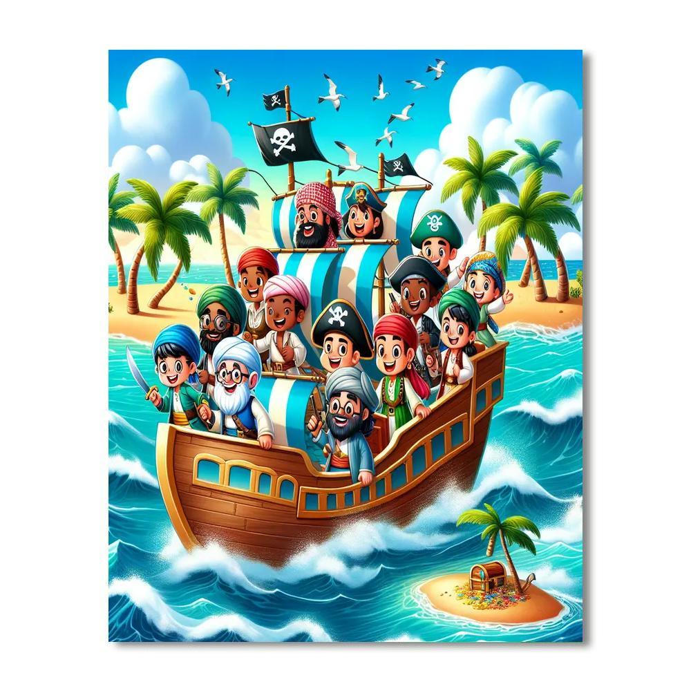 Pirate Adventure For Little Explorers Numbered Painting Kits