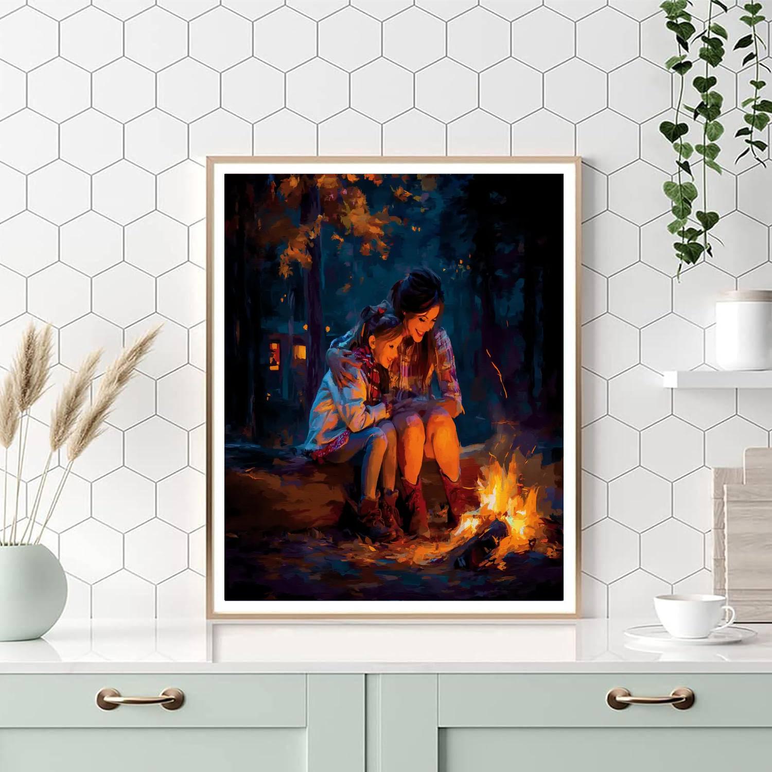 Memories By The Campfire Numbered Painting Kits