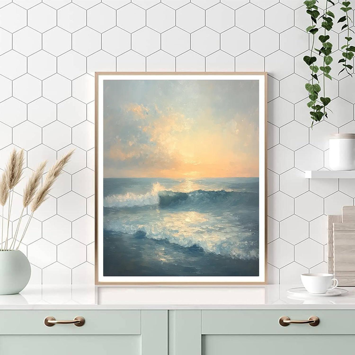Jean-Baptiste-Camille Corot Inspired Mystic Ocean Lullaby  Painting By Numbers Kit