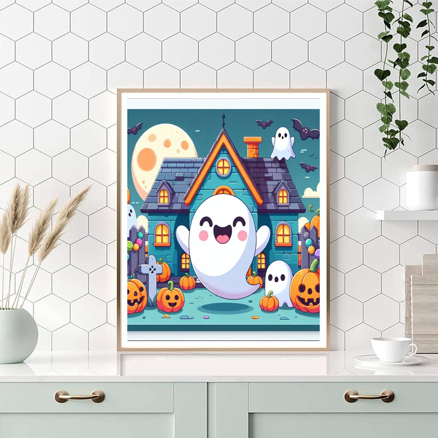 Friendly Ghost's Adventure Painting Number Kit