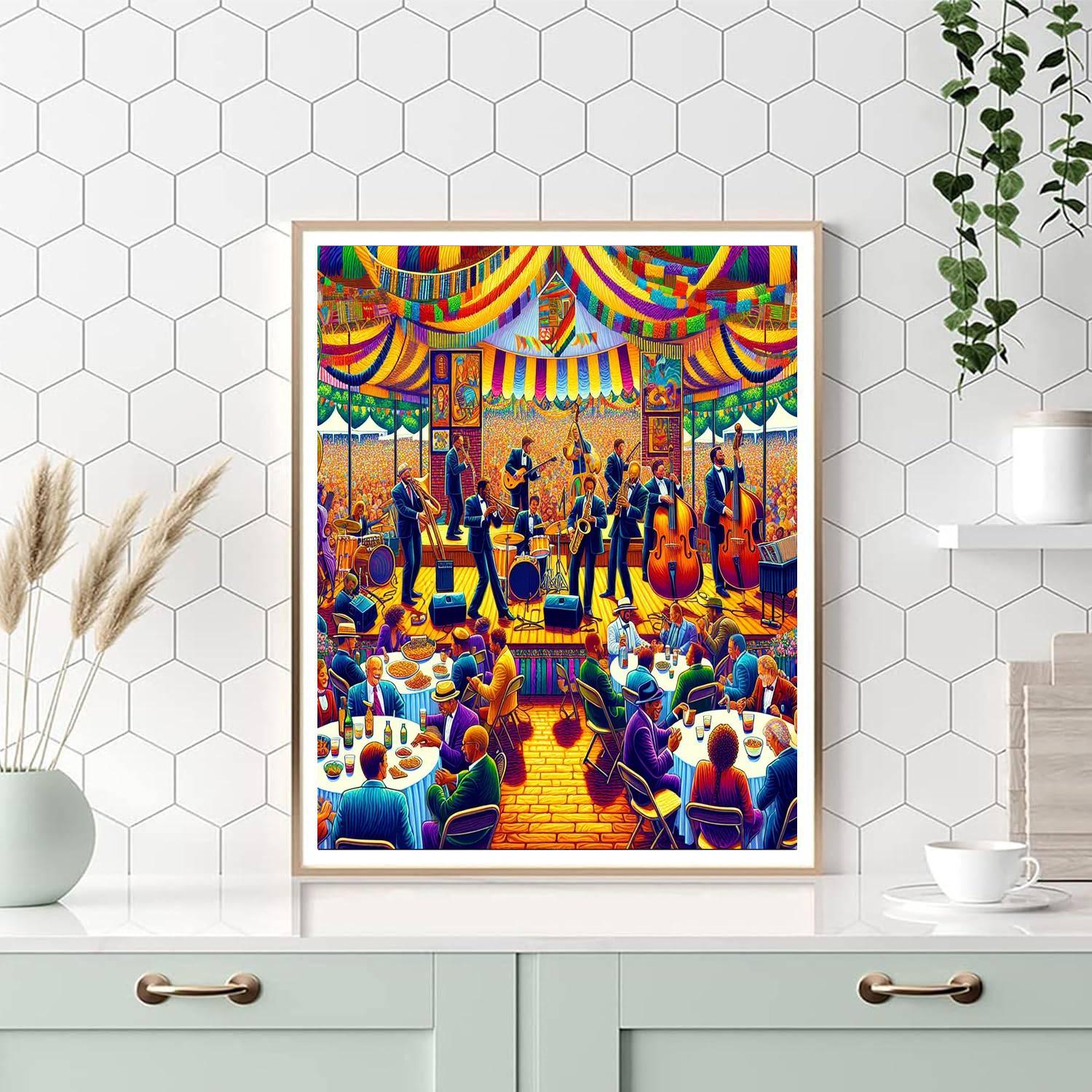 New Orleans Jazz And Heritage Festival - Louisiana Paint By Numbers Art