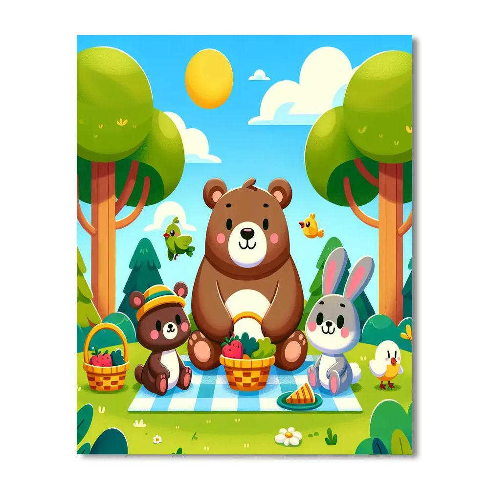 Sunny Picnic With Friends DIY Paint By Numbers