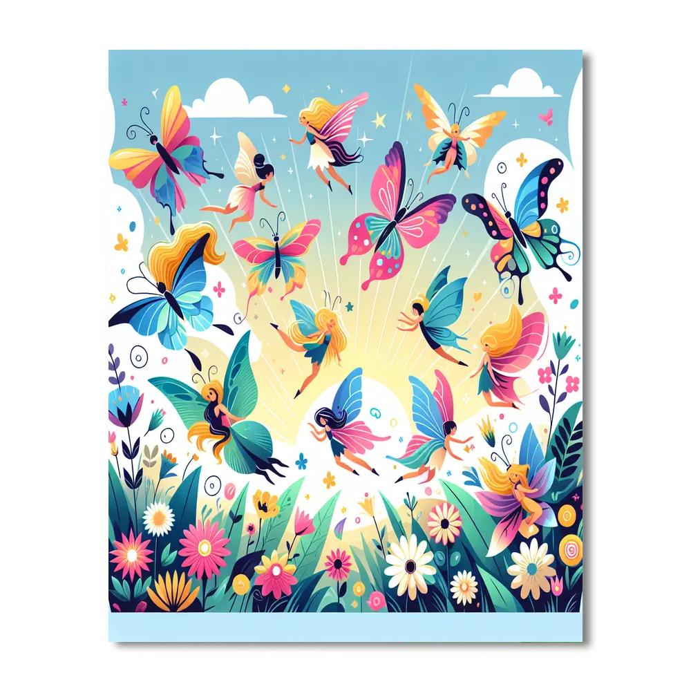 Magical Butterfly Meadow DIY Paint By Numbers