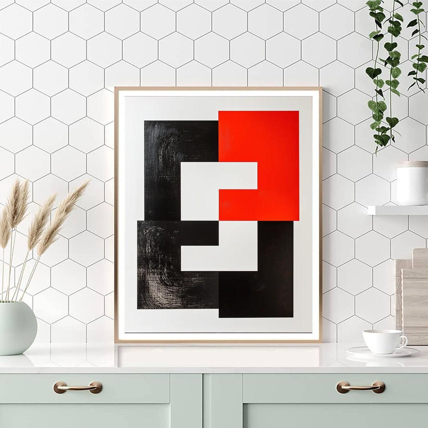 Kazimir Malevich Inspired Harmony Of Squares  Painting Number Kit
