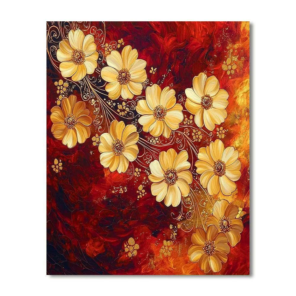 Gustav Klimt Inspired Golden Blossoms Symphony  DIY Paint By Numbers