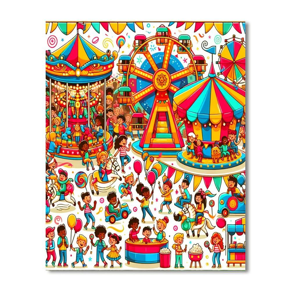 Colorful Carnival Of Colors Number Painting