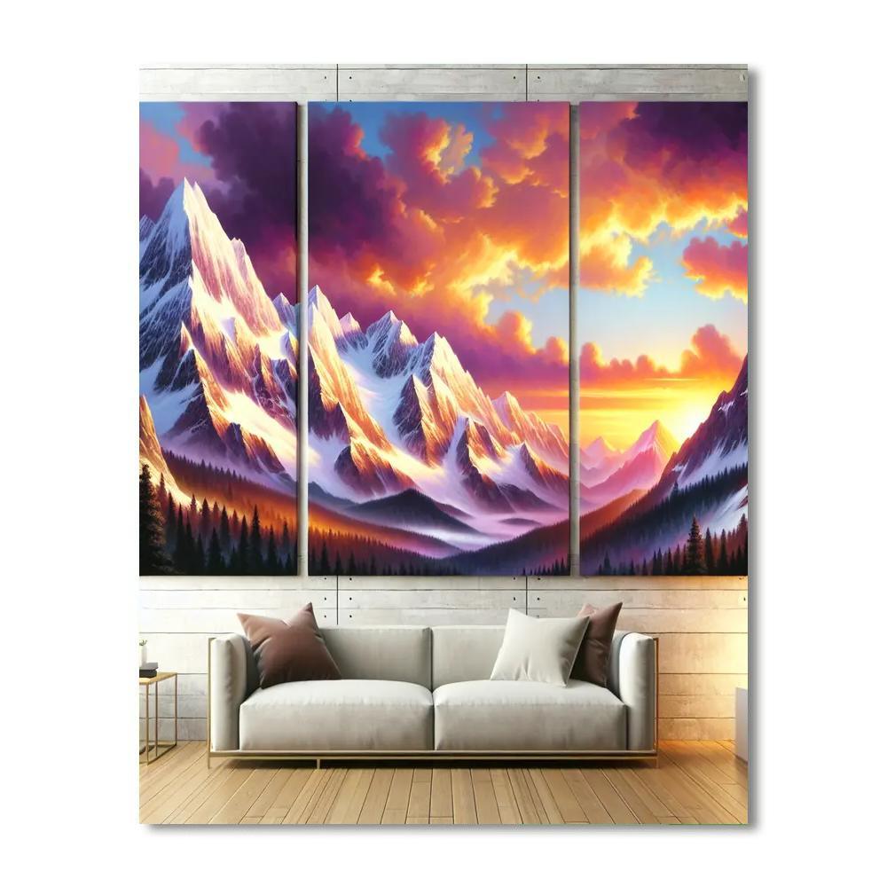 Alpine Sunset Splendor Painting By Numbers Kit