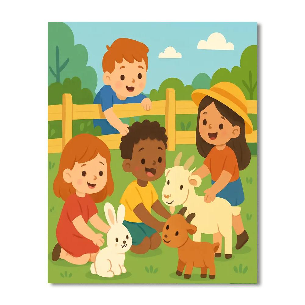 Colorful Petting Zoo Fun Paint By Number