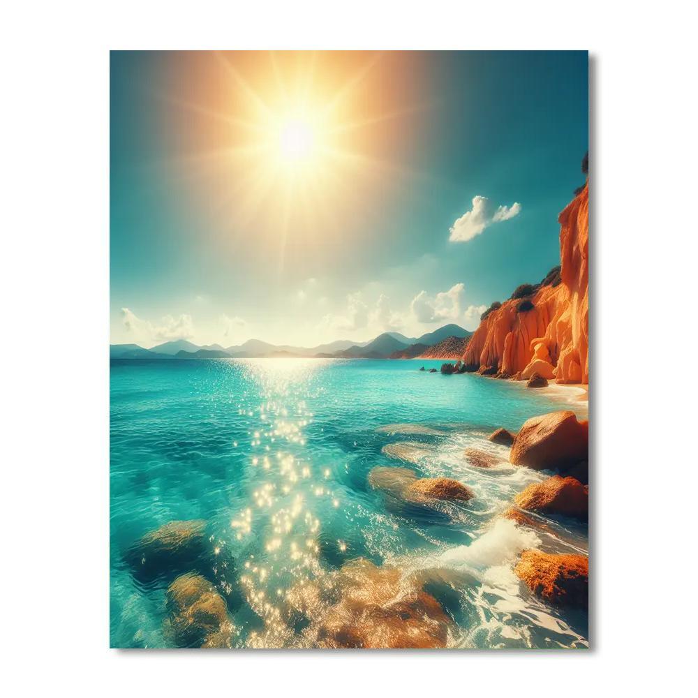 Mediterranean Coastal Haven Painting By Numbers Kit