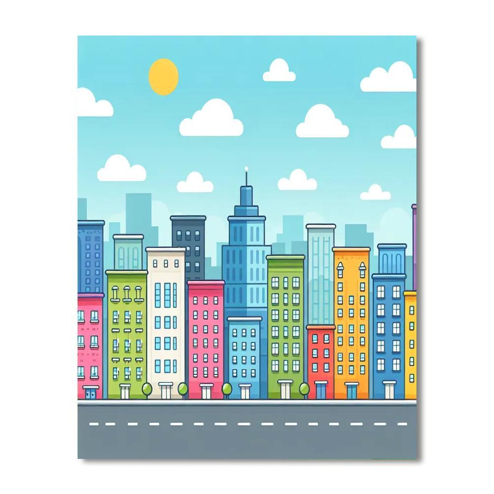 Cityscape Builders Painting By Numbers Kit