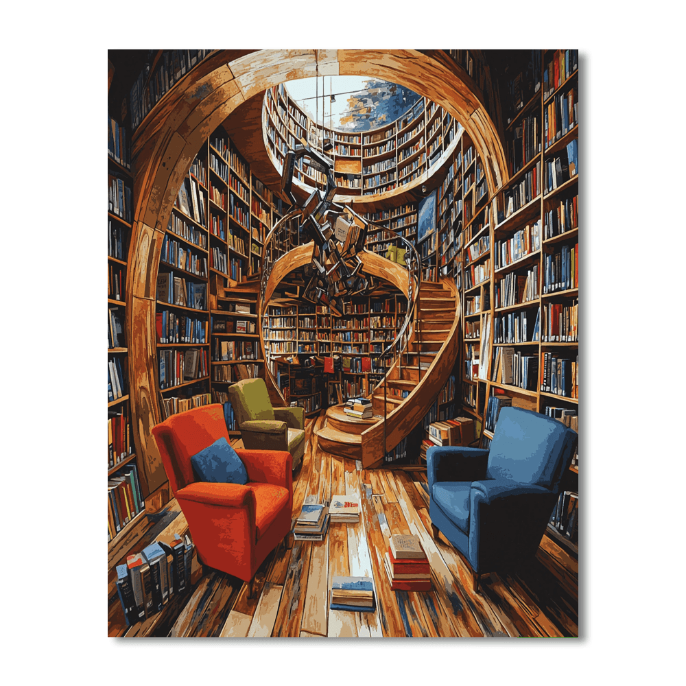 The Last Bookstore Painting Number Kit