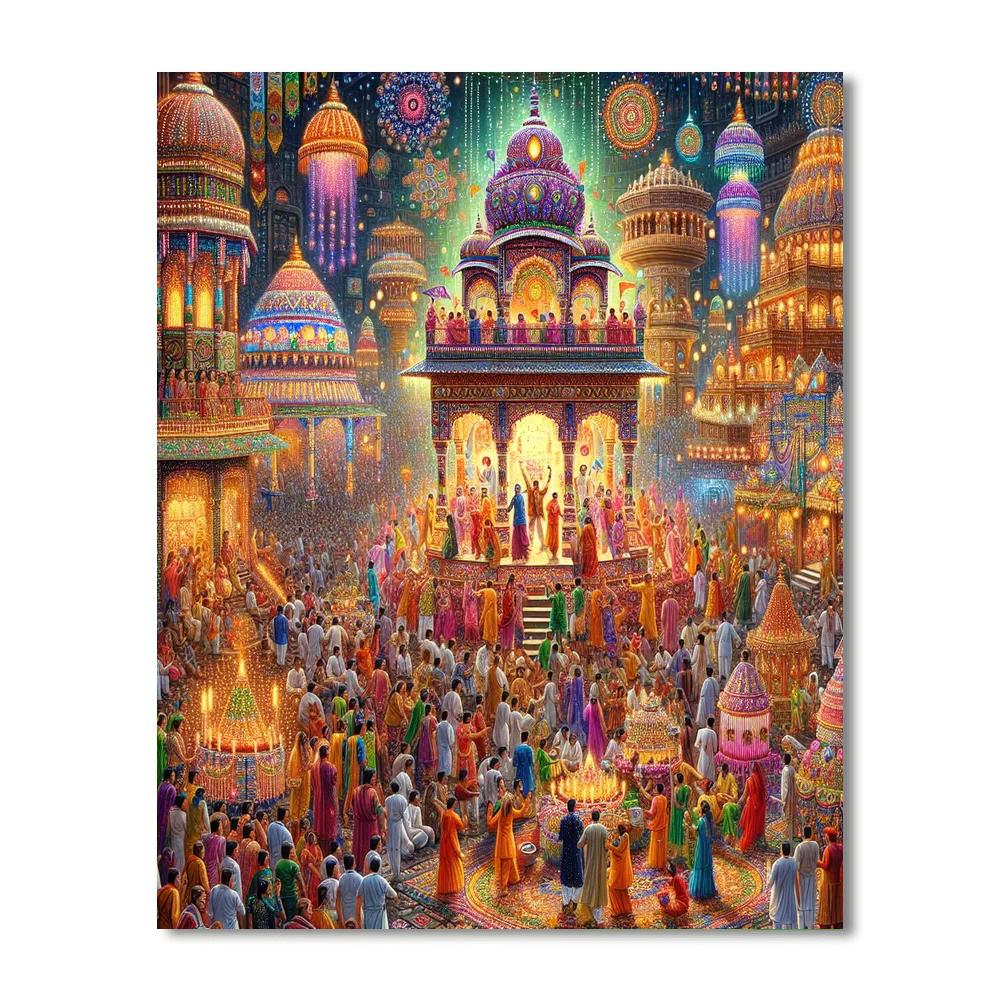 Kolkata Durga Puja - Kolkata Numbered Painting Kits