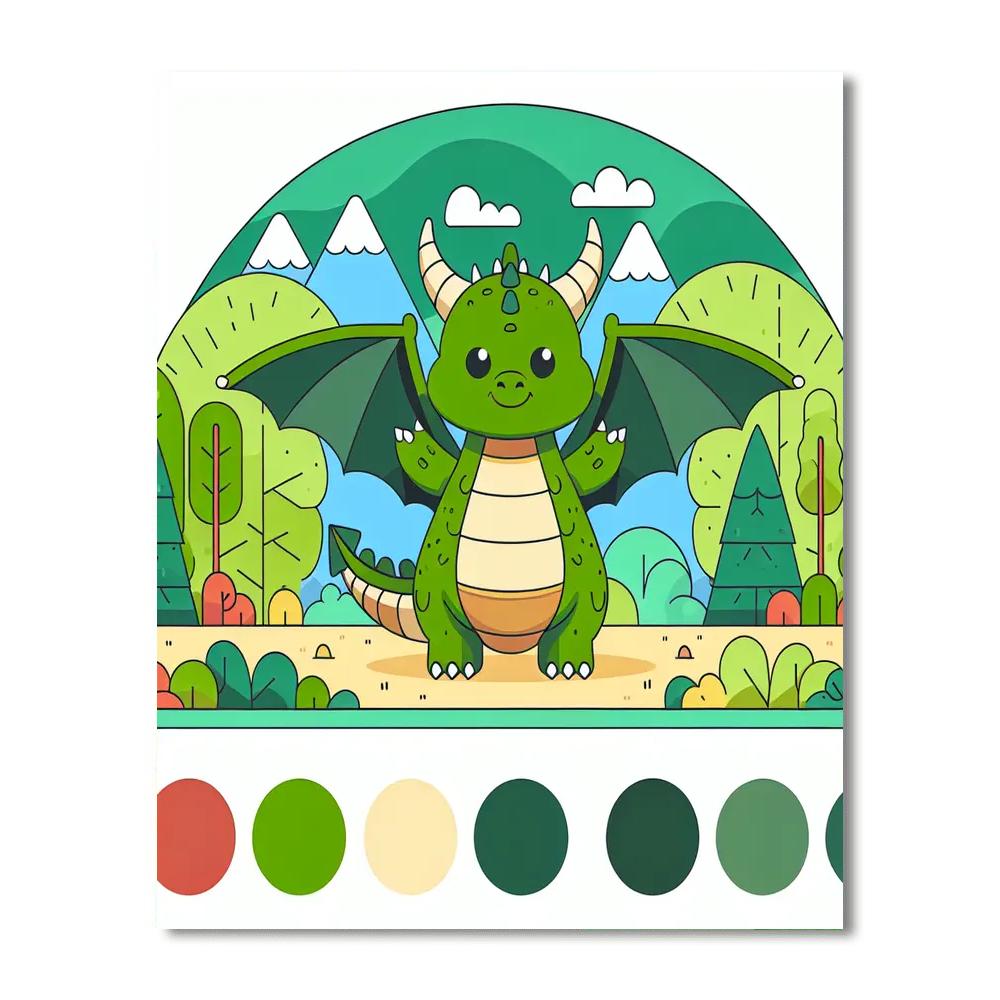 Magical Dragon's World Painting By Numbers Kit