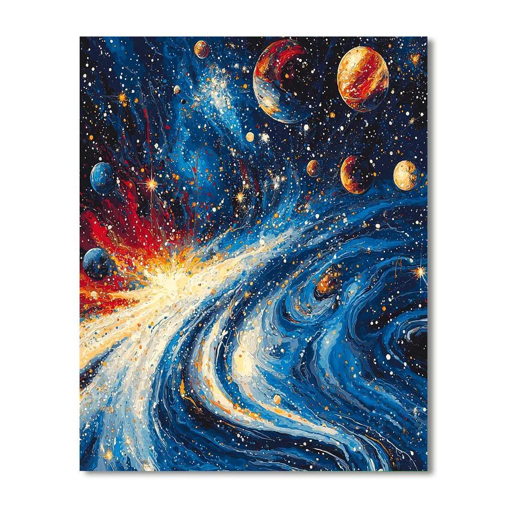 Jackson Pollock Inspired Dance Of The Cosmos  Paint By Numbers
