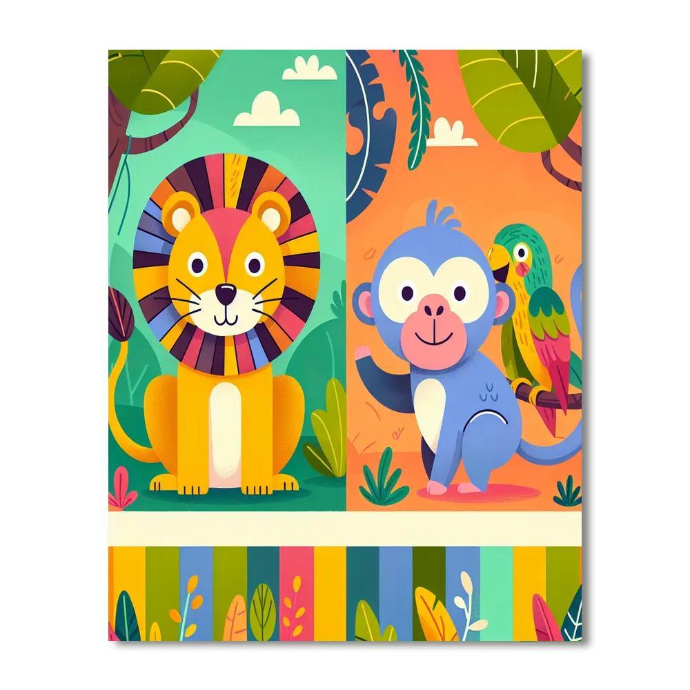 Animal Adventures Paint By Numbers Art
